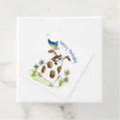 鳥お洒落の付いた斑犬 フェイバータグ (インサイチュ)