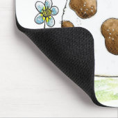 鳥お洒落の付いた斑犬 マウスパッド (コーナー)