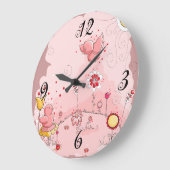 鳥お洒落の壁時計 ラージ壁時計 (傾斜)