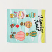 鳥お洒落の熱気球アドベンチャーが待つ タペストリー (正面(横))