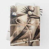 鳥お洒落彫刻が切り離す ラッピングペーパーシート (インサイチュ)