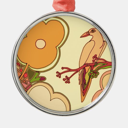 鳥お洒落類 メタルオーナメント (正面)