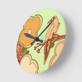 鳥お洒落類 ラウンド壁時計 (傾斜)