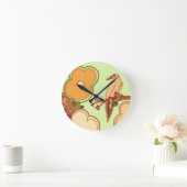 鳥お洒落類 ラウンド壁時計 (ホーム)