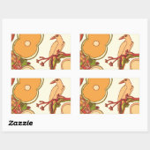 鳥お洒落類 長方形シール (シート)