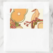 鳥お洒落類 長方形シール (バッグ)