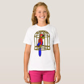 鳥かごのオウム　女子用Tシャツ Tシャツ (正面フル)