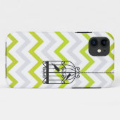 鳥かごのシェブロンのジグザグ形のヴィンテージの緑のiPhone 5 Case-Mate iPhoneケース (裏面(横))
