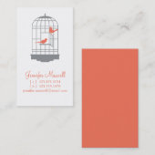 鳥かごのテレホンカード コーリングカード (正面/裏面)