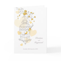 鳥かごイエローグレ結婚ーの式プログラム