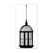 鳥かごイラストレーションスタンプ ラバースタンプ (インプリント)