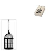 鳥かごイラストレーションスタンプ ラバースタンプ (押印)