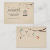 鳥かごカードを願う愛鳥(ビジネスサイズ) アドバイスカード (正面/裏面)