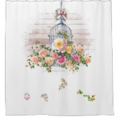 鳥かごシャワーカーテンのフローラ配置 シャワーカーテン (正面)