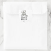 鳥かごスケッチ スクエアシール (バッグ)