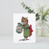 鳥かご入りの猫、ルイ・ワーイン ポストカード (スタンド正面)