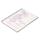 鳥かご紫結婚のゲストブック ノートブック (左側)