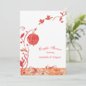 鳥かご結婚のカップルのシャワー 招待状 (スタンド正面)