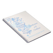 鳥かご青結婚のゲストブック ノートブック (右側)