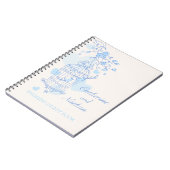 鳥かご青結婚のゲストブック ノートブック (左側)