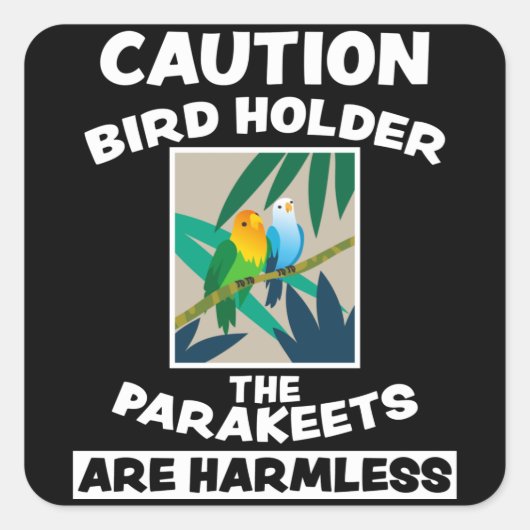 鳥かわいいエキゾチック動物デザイン鳥の友人ギフト スクエアシール (正面)