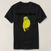 鳥かわいらしかわいいばかおもしろい Tシャツ (デザイン正面)