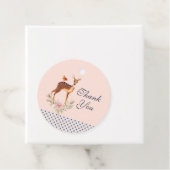 鳥かわいらしとバラの茶色の子鹿 フェイバータグ (インサイチュ)