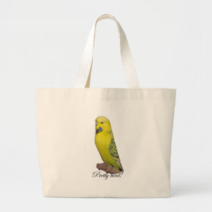 鳥かわいらしのトート袋 ラージトートバッグ