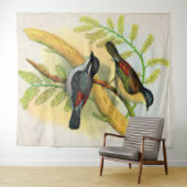 鳥かわいらしプリント タペストリー (インサイチュ(横))