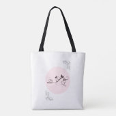 鳥かわいらし肩ショッピング買い物袋 トートバッグ (裏面)