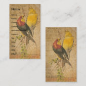 鳥かわいらし類 名刺 (正面/裏面)