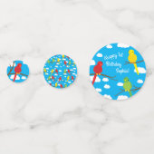 鳥かわいカラフル春キッド誕生日 コンフェッティ (正面)