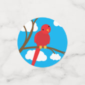 鳥かわいカラフル春キッド誕生日 コンフェッティ (スモール正面)