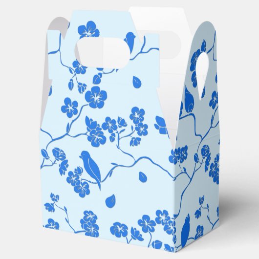 鳥がさくらんぼに咲く青 フェイバーボックス (オープン)