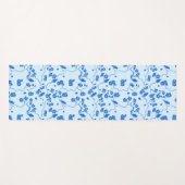 鳥がさくらんぼに咲く青 ヨガマット (正面(横))