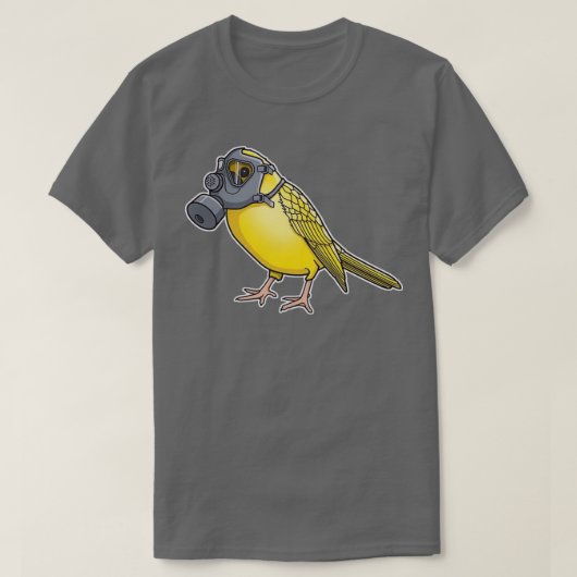 鳥がカナリアを歌うのを遠ざける Tシャツ (デザイン正面)