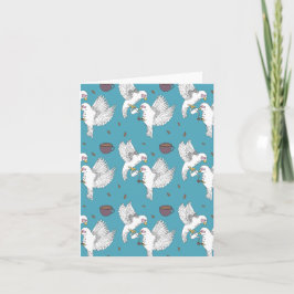 鳥がコーヒーを飲む カード