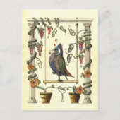 鳥がスイング中 ポストカード (正面)