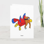 鳥がパイロットとして飛んでいる カード (裏面)