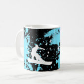 鳥が付いているスノーボード マグカップ (正面左)