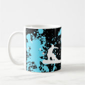 鳥が付いているスノーボード マグカップ (左)