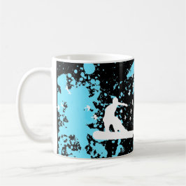 鳥が付いているスノーボード マグカップ