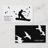 鳥が付いているスノーボード 名刺 (正面/裏面)