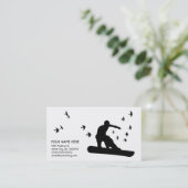 鳥が付いているスノーボード 名刺 (スタンド正面)