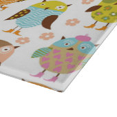 鳥が付いているパターン カッティングボード (角)