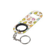 鳥が付いているパターン キーホルダー栓抜き (裏面アングル)