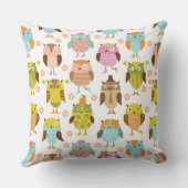 鳥が付いているパターン クッション (裏面)