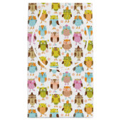 鳥が付いているパターン スモールペーパーバッグ (裏面)