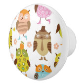 鳥が付いているパターン セラミックノブ (右)