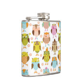 鳥が付いているパターン フラスク (右)